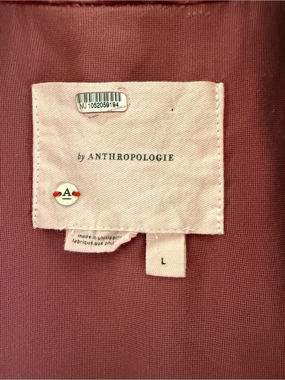 Anthropologie Velvet Criss-Cross Blazer Jacket in Wine L - Picture 9 of 13